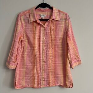 Christopher & Banks 3/4 sleeve blouse. Size L.